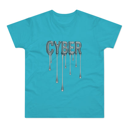 Cool Drippy Cyber T-Shirt, Unisex Graphic Tee, Casual Wear, Tech Enthusiast Gift, Trendy Streetwear for All Occasions