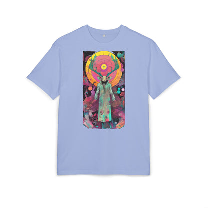 Vibrant Artistic Oversize Tee - Unisex Heavyweight T-Shirt, Bohemian Style, Gift for Art Lovers, Festival Wear, Casual Chic
