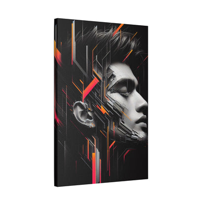 Modern Abstract Art Canvas, Futuristic Wall Decor, Home Office Artwork, Minimalist Gift, Gallery-Style Prints, Unique Statement Piece