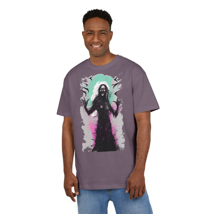 Spooky Witch Oversize Tee - Halloween Shirt, Graphic Tee for Festivals, Trendy Streetwear, Gift for Witch Lovers, Unisex Apparel