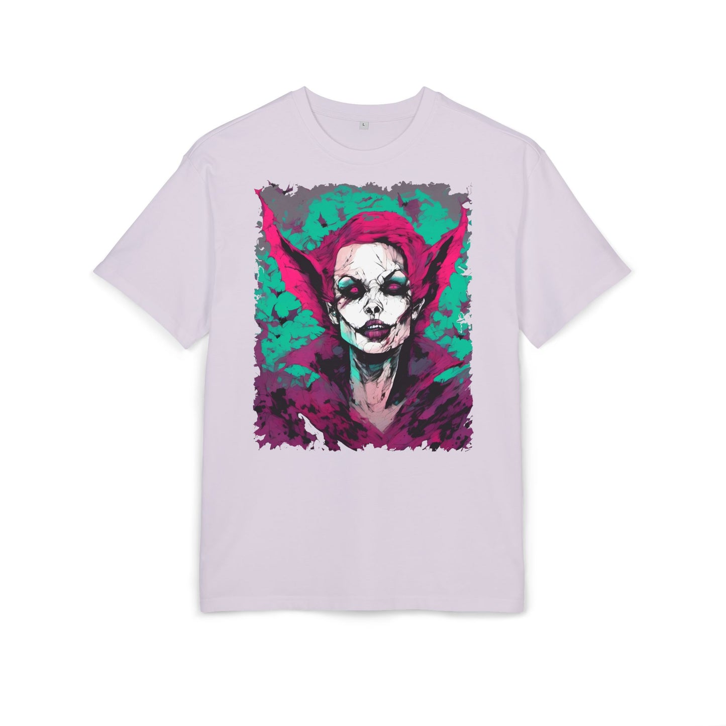 Eerie Portrait Unisex Oversized Tee | Unique Graphic Shirt for Halloween, Gift for Horror Fans, Scary Tee, Alternative Fashion