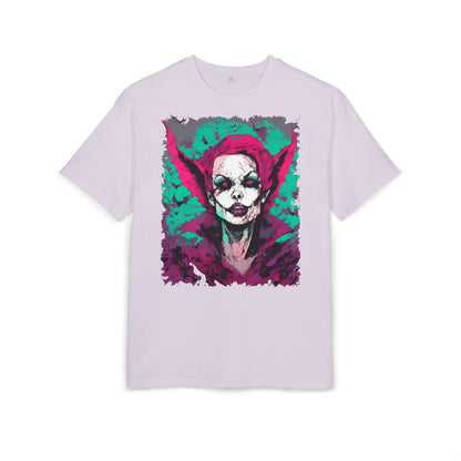Eerie Portrait Unisex Oversized Tee | Unique Graphic Shirt for Halloween, Gift for Horror Fans, Scary Tee, Alternative Fashion