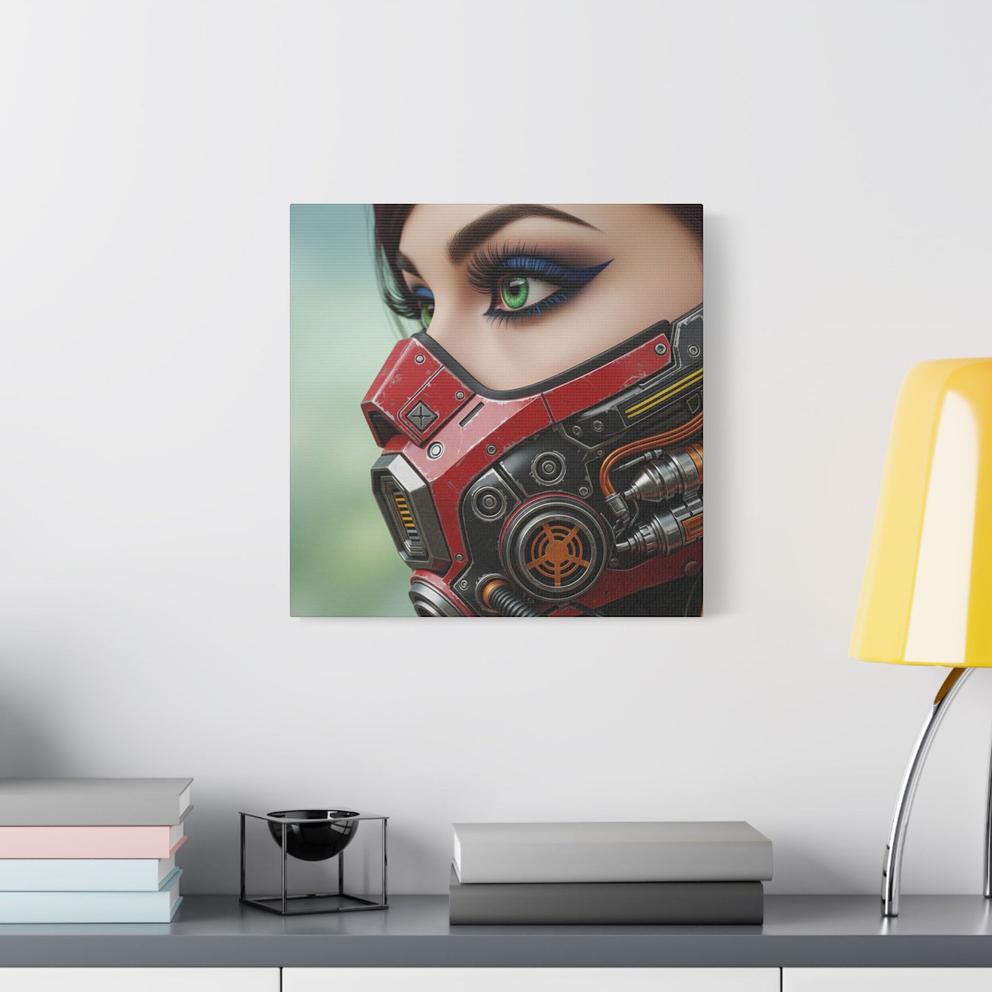 Futuristic Satin Canvas Art Print, Wall Decor for Gamers, Tech Enthusiasts, and Sci-Fi Fans, Unique Gift Idea for Birthdays