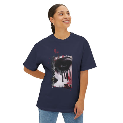 Chic Oversized Graphic Tee - Edgy Art Shirt, Casual Everyday Wear, Fashion Statement, Gift for Art Lovers, Unisex Street Style