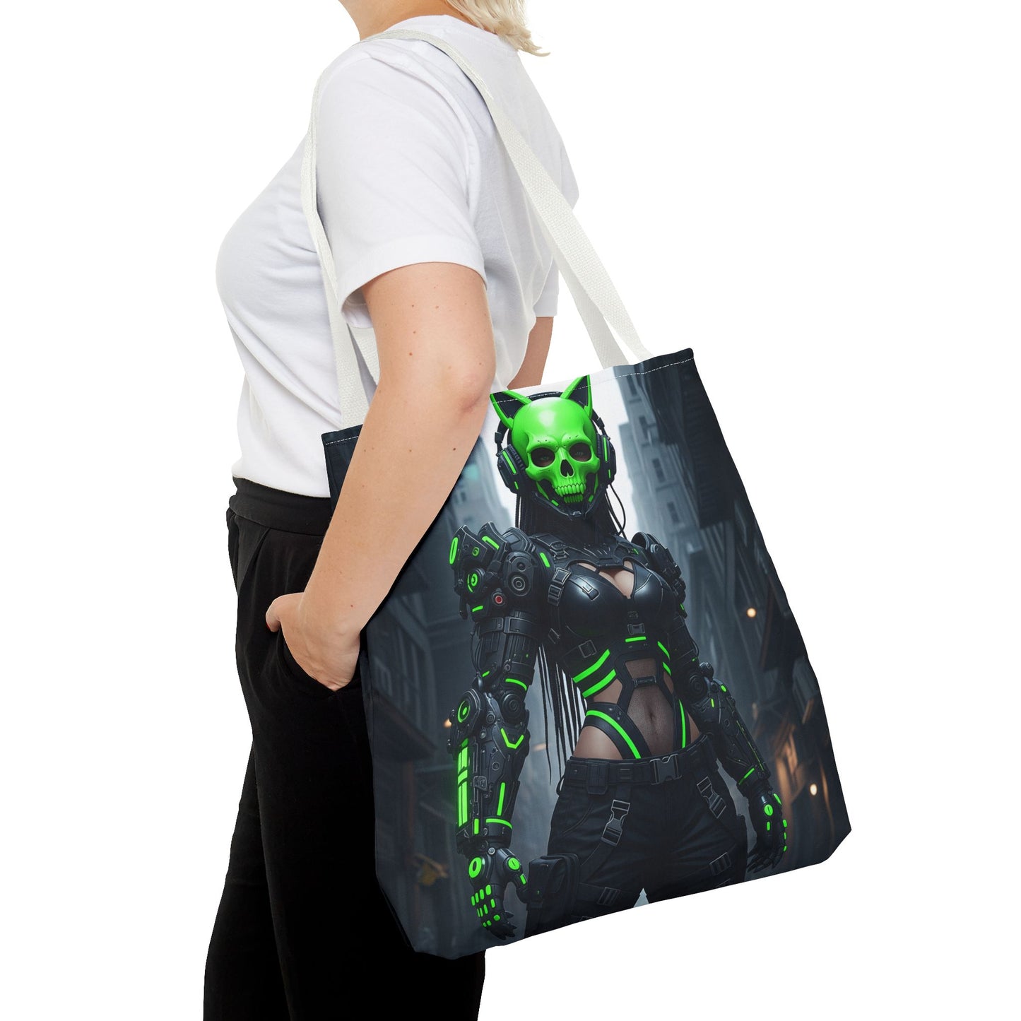 Futuristic Cyberpunk Tote Bag | Stylish AOP Bag with Neon Skull Design | Perfect Gift for Gamers and Tech Enthusiasts, Festival [...]