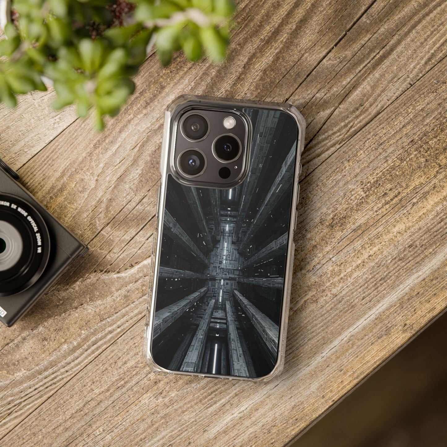 Sci-Fi Phone Case with Magnetic Clear Impact Design, Futuristic Cell Phone Cover, Unique Gifts for Tech Lovers, Holiday Present