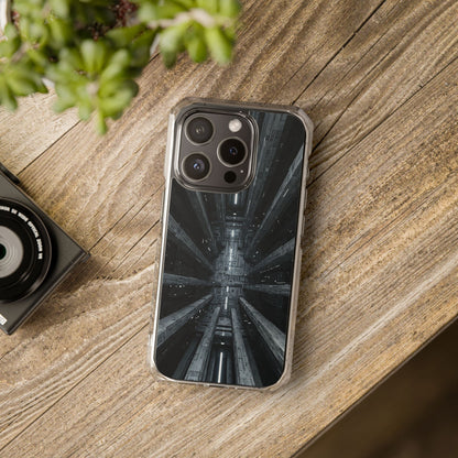 Sci-Fi Phone Case with Magnetic Clear Impact Design, Futuristic Cell Phone Cover, Unique Gifts for Tech Lovers, Holiday Present