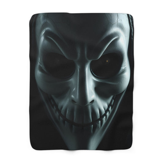 Spooky Sherpa Fleece Blanket - Cozy Halloween Throw for Ghost Lovers