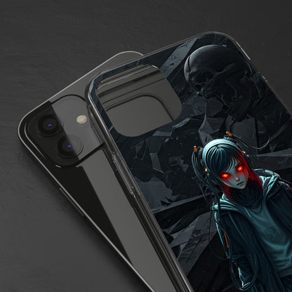 Futuristic Clear Phone Case with Cyberpunk Design - Edgy and Stylish