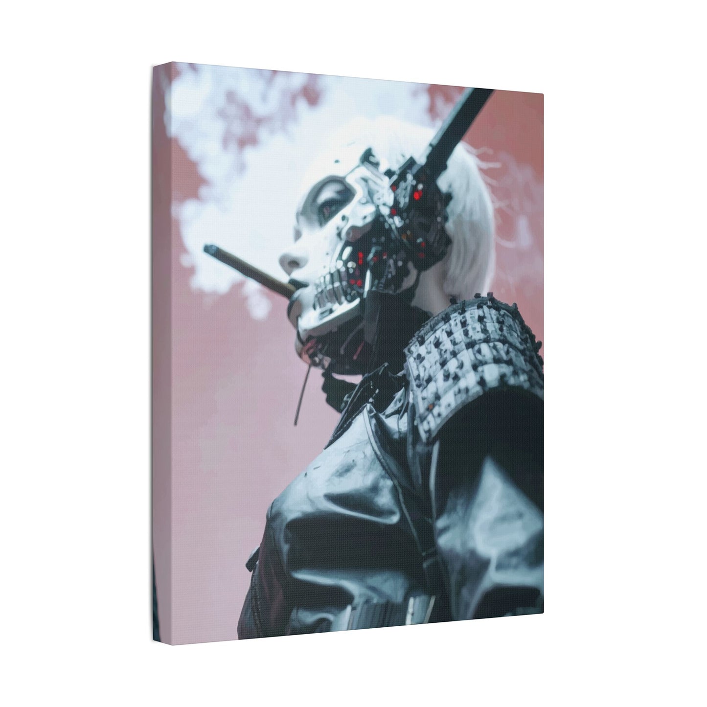 Futuristic Canvas Art, Cyberpunk Wall Decor, Modern Home Aesthetic, Unique Gift for Tech Lovers, Statement Piece for Any Room