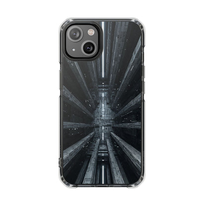 Sci-Fi Phone Case with Magnetic Clear Impact Design, Futuristic Cell Phone Cover, Unique Gifts for Tech Lovers, Holiday Present