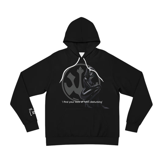 Edgy Graphic Hoodie - Disturbing Faith Quote
