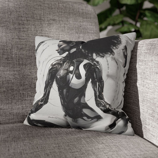 Square Pillowcase with Edgy Futuristic Design