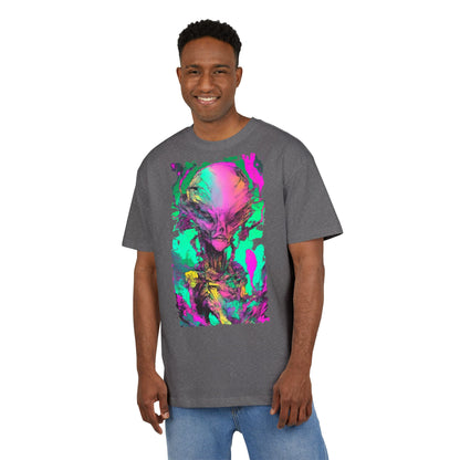Alien Art Unisex Oversize Tee, Graphic Tee, Casual Style, Streetwear, Unique Gift, Statement Piece