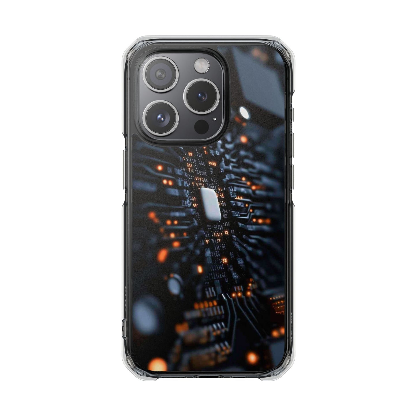 Magnetic Clear Impact Phone Case - Tech-Inspired Design, Perfect for Gadget Lovers, Birthday Gift, Tech Accessories, Durable Protection