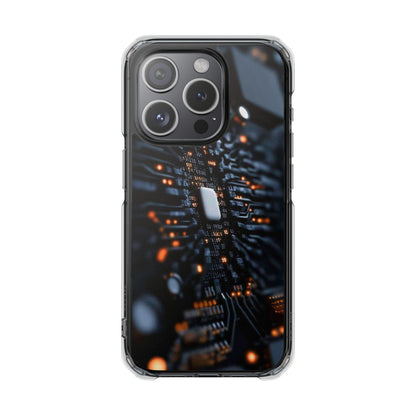 Magnetic Clear Impact Phone Case - Tech-Inspired Design, Perfect for Gadget Lovers, Birthday Gift, Tech Accessories, Durable Protection