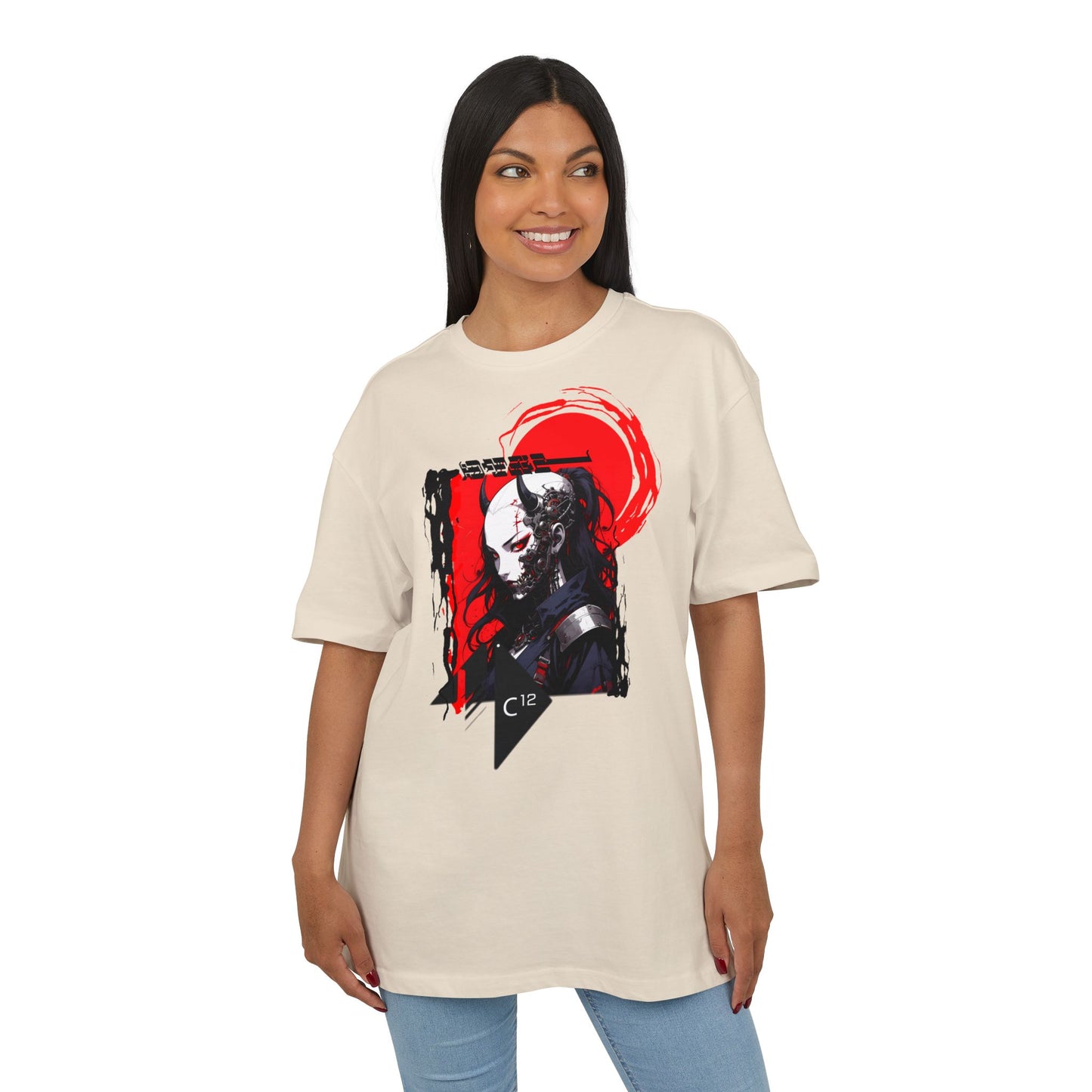 Unisex Graphic Oversized Tee with Artistic Design, Casual Streetwear, Unique Gift for Art Lovers and Gamers, Perfect for Everyday Wear