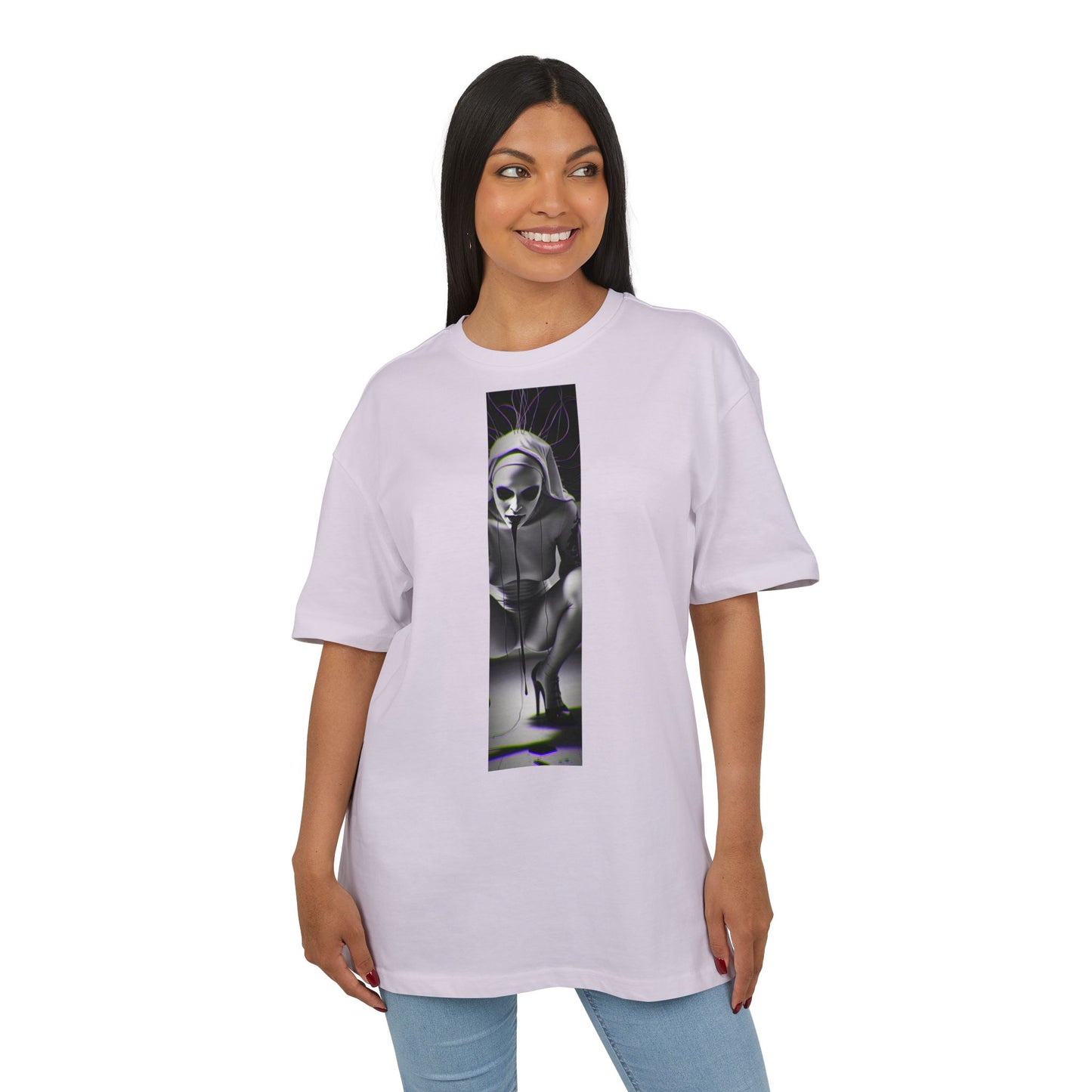 Unisex Oversized Graphic Tee - Edgy Gothic Design