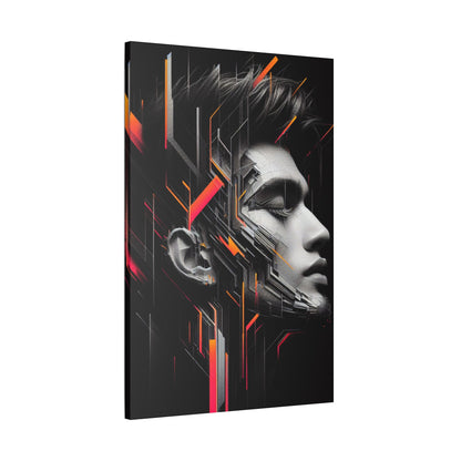 Modern Abstract Art Canvas, Futuristic Wall Decor, Home Office Artwork, Minimalist Gift, Gallery-Style Prints, Unique Statement Piece