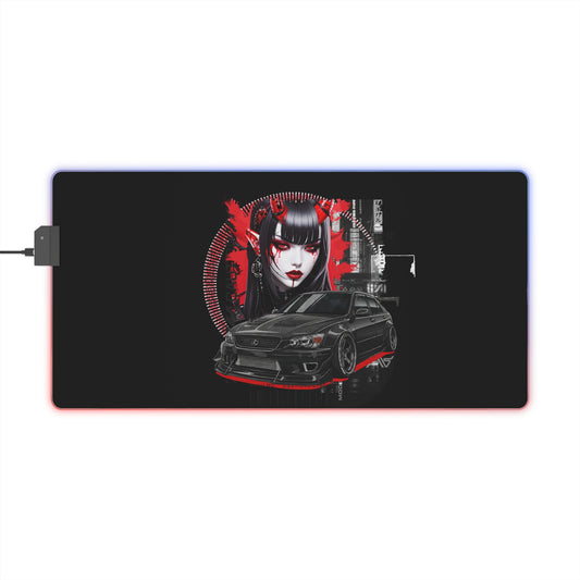 LED Gaming Mouse Pad - Stylish Desk Accessory for Gamers, RGB Lighting, Battle Station Decor, Gaming Setup, Gift for Gamers