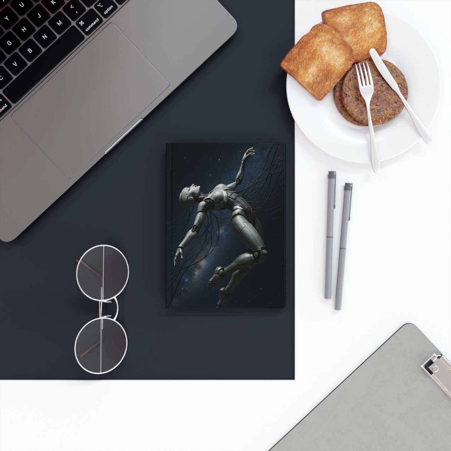 Robotic Dreams Journal, Futuristic Notebook, Sci-Fi Diary, Gift for Tech Lovers, Creative Writing, Space Inspired