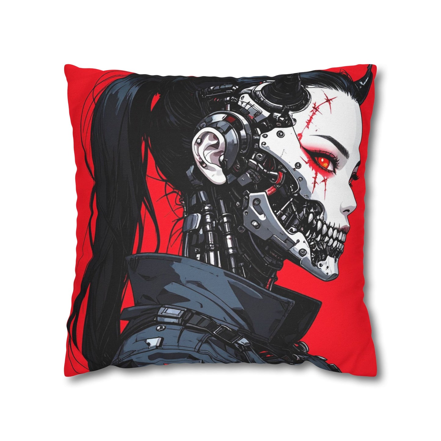 Futuristic Cyberpunk Pillowcase, Cozy Decor, Perfect for Gaming Rooms, Gifts for Tech Lovers, Stylish Home Accessories