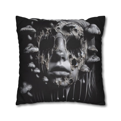 Dark Art Decorative Pillowcase, Gothic Home Decor, Statement Cushion Cover, Unique Gift for Art Lovers, Halloween Decor