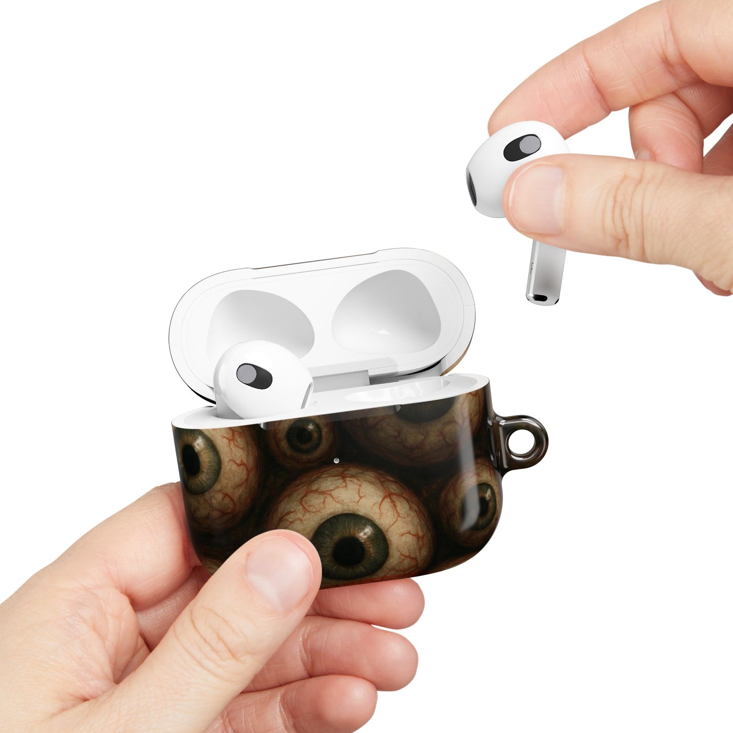 Unique Eyeball AirPod Case, Quirky Phone Accessory, Halloween Gift, Weird Aesthetic Decor, Eye Pattern Tech Case
