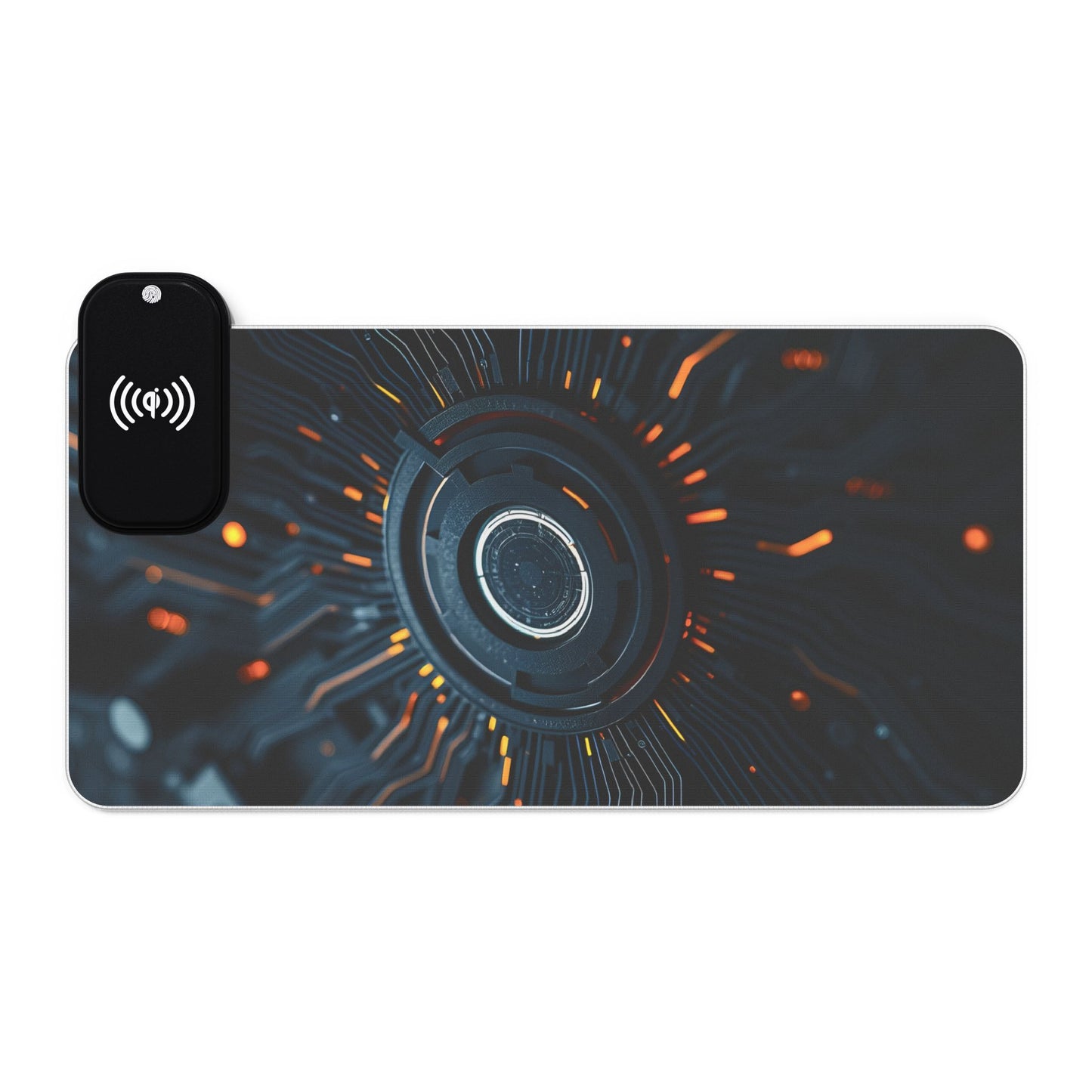 LED Wireless Gaming Mouse Pad with Charging, RGB Gaming Accessory, Desk Essentials for Gamers, Perfect for Gifts, Esports Gear