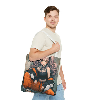 Stylish Anime Tote Bag, AOP Art Bag, Gift for Anime Lovers, Trendy Shopper Bag, Unique Fashion Accessory, Everyday Use Tote