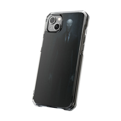 Sleek Phone Case with Minimalist Horror Design of Slenderman, Slim Protective Case, Unique Gift for Horror Lovers, Clear Impact-Resistant Case
