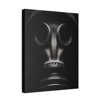 Stylish Gas Mask Art Canvas, Dark Aesthetic Wall Decor, Unique Gift for Art Lovers, Modern Home Accent, Gothic Room Art