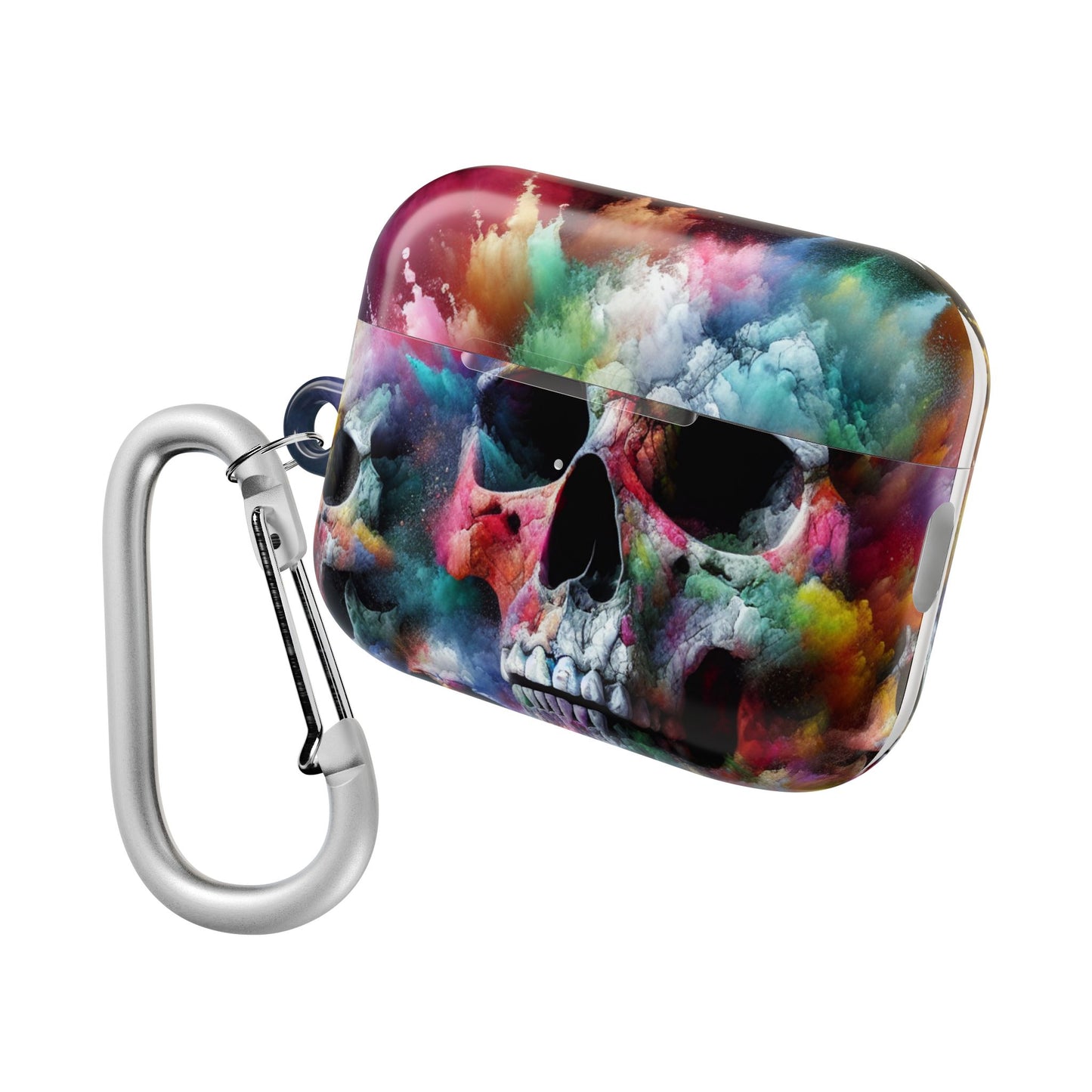 Colorful Skull AirPod Case, Unique Airpod Cover for Music Lovers, Trendy Skull Accessories, Gift for Teens, Halloween Tech Gear