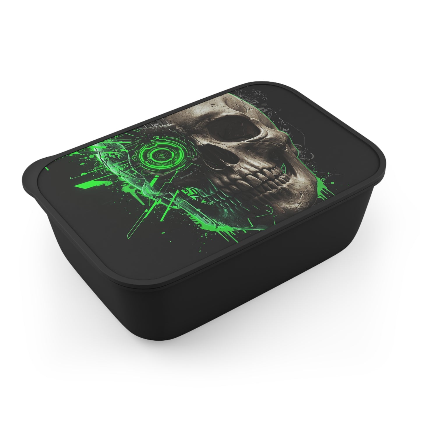 Gothic Skull Bento Box with Utensils, Eco-Friendly Meal Container, Lunch Box for Goth Lovers, Halloween Party, Dark Aesthetic Kitchenware