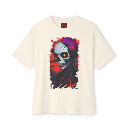 Edgy Skull Graphic Tee, Oversized T-Shirt for Casual Wear, Halloween Costume, Streetwear Fashion, Unisex Gift Idea