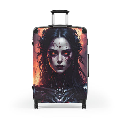 Futuristic Travel Suitcase with Bold Design, Stylish Luggage for Adventurers, Unique Carry-On for Travelers, Great Gift for Geeks