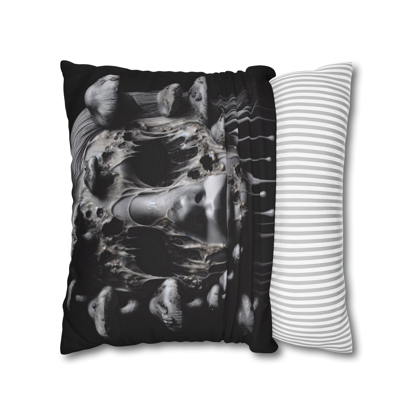 Dark Art Decorative Pillowcase, Gothic Home Decor, Statement Cushion Cover, Unique Gift for Art Lovers, Halloween Decor
