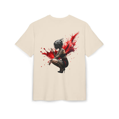 D'Stopian Oversized Unisex Tee - Edgy Graphic Art Tee for Urban Creatives