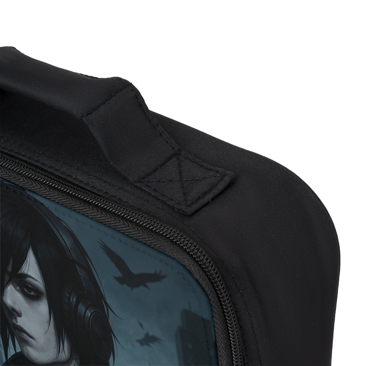 Gothic Lunch Bag - Edgy Insulated Meal Carrier for School, Work, or Picnic, Anime Goth Art, Cool Tote for Teens, Gift Idea