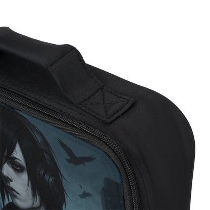Gothic Lunch Bag - Edgy Insulated Meal Carrier for School, Work, or Picnic, Anime Goth Art, Cool Tote for Teens, Gift Idea