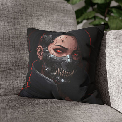 Cyberpunk-Style Velvet Pillowcase, Decorative Pillow, Home Decor, Unique Gift, Futuristic Accent, Gaming Room Decoration