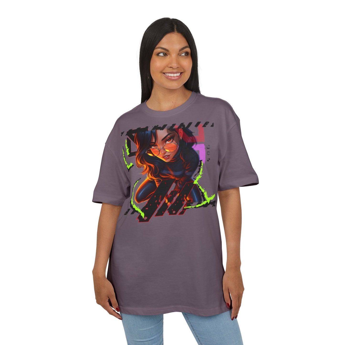 Edgy Graphic Unisex Heavy Oversize Tee - Street Style Fashion