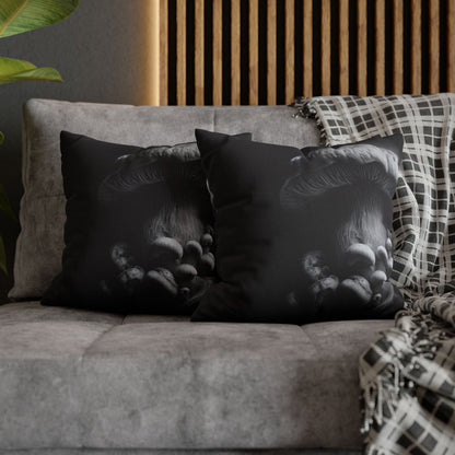 Monochrome Jellyfish Pillowcase - Dark Aesthetic Cushion Cover, Home Decor, Nautical Gift, Coastal Vibes, Unique Bedroom Accent
