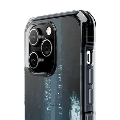 Magnetic Clear Impact Cases for Phones | Urban Nightscape Design | Unique Phone Accessories, Gift for Tech Lovers, Protective Cases