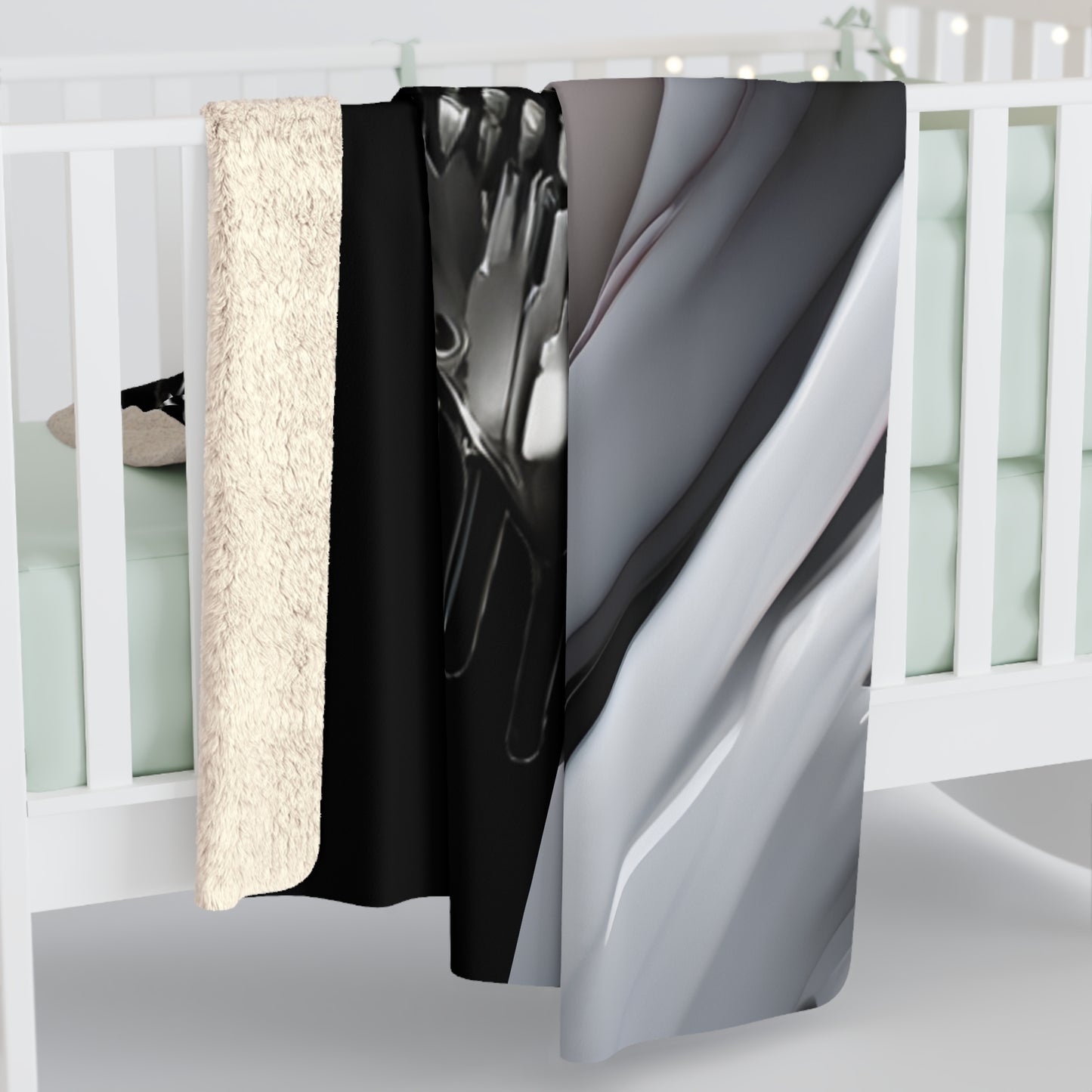 Sherpa Fleece Blanket with Dark Gothic Horror Design