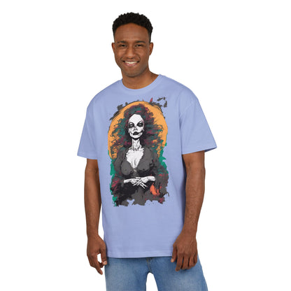 Gothic Art Oversized Tee - Perfect for Halloween Celebrations, Casual Outfits, Gift for Art Lovers, Unique Graphic Tee, Spooky Style
