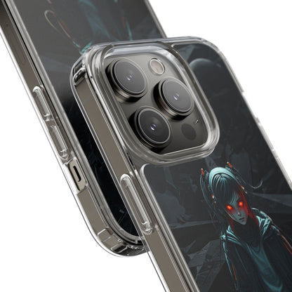 Futuristic Clear Phone Case with Cyberpunk Design - Edgy and Stylish