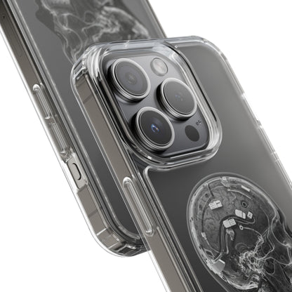Skull Design Clear Phone Case - Unique Aesthetic for Tech Lovers