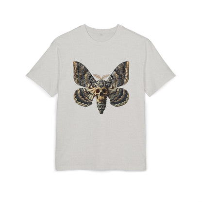 Unisex Oversize Tee with Skull Moth Design - Edgy Graphic Shirt