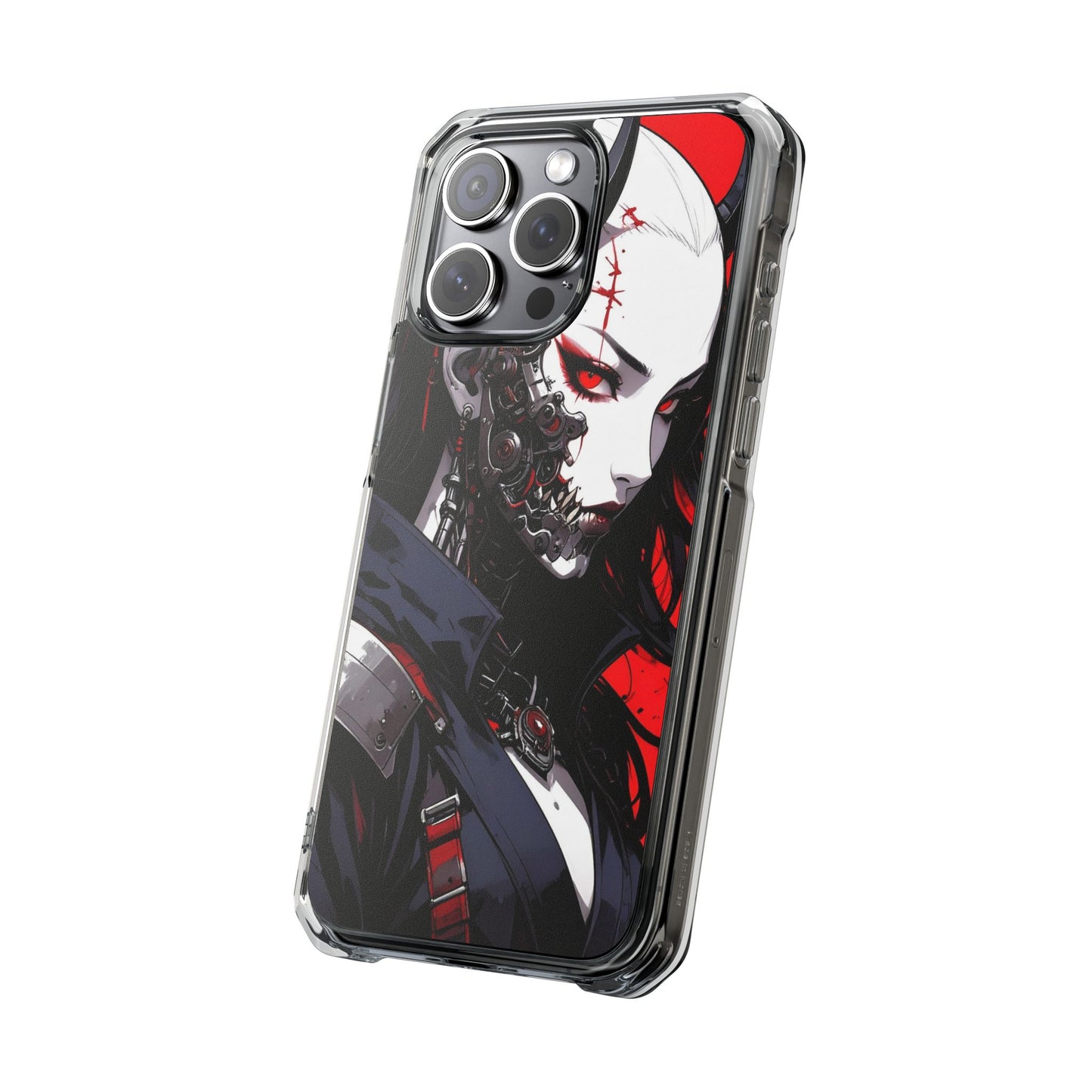 Magnetic Impact Phone Case, Anime Art Phone Cover, Goth Accessories for Her, Gift for Tech Lovers, Unique Phone Protection